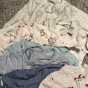 Carter's Kids Pajama Set - Blue, Cream, Gray
